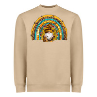 Mushroom western bee gnomes sunflowers beehive honeycomb leopard turquoise sera Heavyweight Sweatshirt - Artiststas