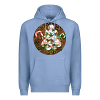 Colony Blue Merry Christmas Baseball Premium Hoodie - RanaPortraitStore