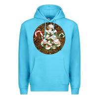 Ocean Blue Merry Christmas Baseball Premium Hoodie - RanaPortraitStore