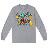 Heather Grey Crawfish season Long Sleeve Tee - FaDigitalArtStudio