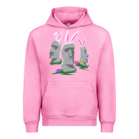 Fuchsia Pink easter island moai figures  cute travelers funny gift Urban Hoodie - maiPhamDesign