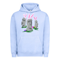Pigment Grape Ice easter island moai figures  cute travelers funny gift Urban Hoodie - maiPhamDesign
