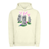 Pigment Pistachio easter island moai figures  cute travelers funny gift Urban Hoodie - maiPhamDesign