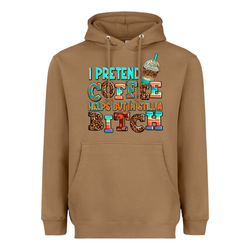 ı Pretend Coffee Helps But ı Am Still A Bitch Heavyweight Hoodie by AdoDesignShop | Teevron