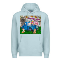 Blue Mist happy easter truck Premium Hoodie - CowhideDigitalArt