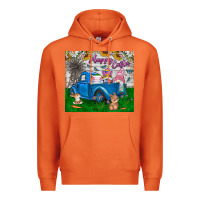 Carrot happy easter truck Premium Hoodie - CowhideDigitalArt