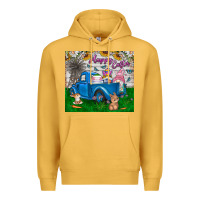 Mustard happy easter truck Premium Hoodie - CowhideDigitalArt
