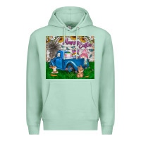 Seafoam happy easter truck Premium Hoodie - CowhideDigitalArt