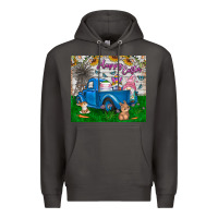 Smoke happy easter truck Premium Hoodie - CowhideDigitalArt