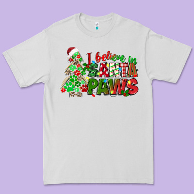 I Believe In Santa Paws Premium Tee Designed By Texasbilliewilder