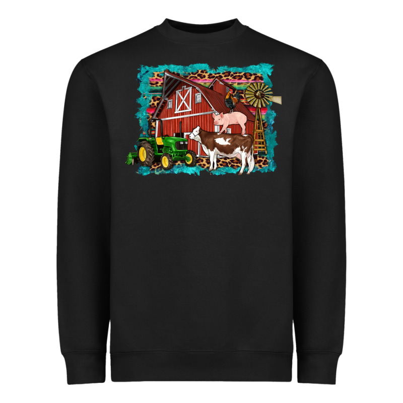 Farm Life Tractor Cow Pig Rooster Heavyweight Sweatshirt by Artiststas | Teevron