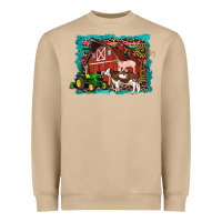 Mushroom farm life tractor cow pig rooster Heavyweight Sweatshirt - Artiststas