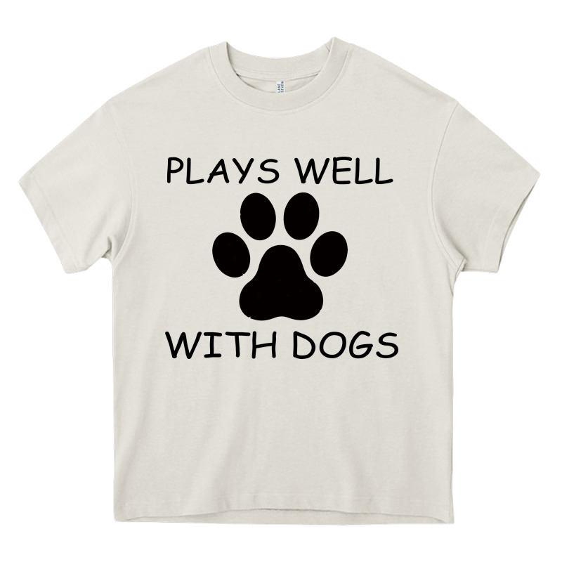Plays Well With Dogs Heavy Core Tee by Bettercallsaul | Teevron