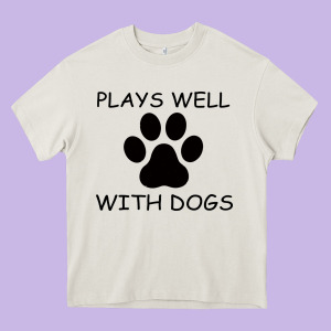 Plays Well With Dogs Heavy Core Tee Designed By Bettercallsaul