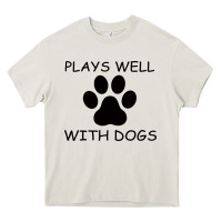 Cream Plays Well With Dogs Heavy Core Tee - Bettercallsaul