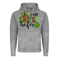 Cloud Rock St. Patrick's Day One lucky Heifer Vintage Hoodie - OliviaCreatesArt