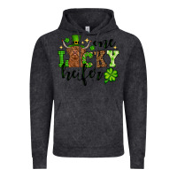 St. Patrick's Day One Lucky Heifer Vintage Hoodie | Teevron