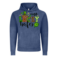 Vintage Denim St. Patrick's Day One lucky Heifer Vintage Hoodie - OliviaCreatesArt