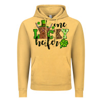 Vintage Mustard St. Patrick's Day One lucky Heifer Vintage Hoodie - OliviaCreatesArt