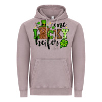 Vintage Zinc St. Patrick's Day One lucky Heifer Vintage Hoodie - OliviaCreatesArt