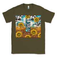 Army Green aunt sunflower leopard glitter Classic Tee - TumblerDesignByShophia