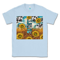 Dusty Blue aunt sunflower leopard glitter Classic Tee - TumblerDesignByShophia