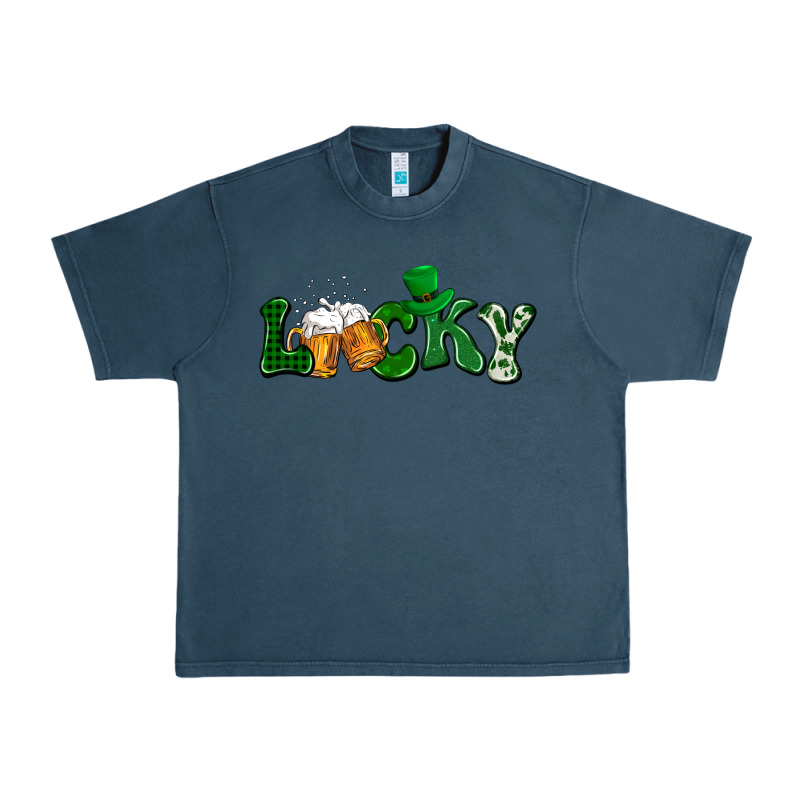 Lucky With Beer St. Patricks Day Urban Heavy Tee by HowdyJamesFarm | Teevron