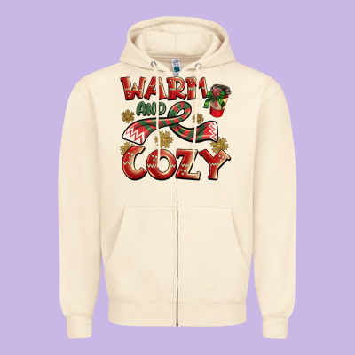 Warm And Cozy Zipper Hoodie Designed By Barkaloodesign