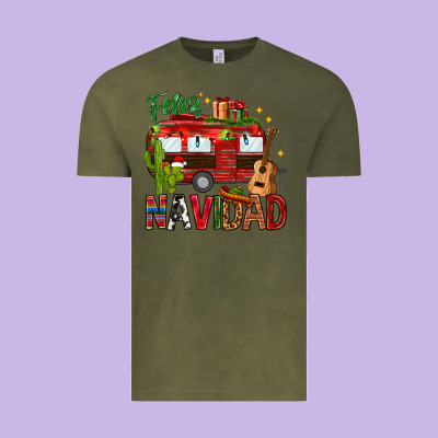 Feliz Navidad Christmas Mexico Vintage Tee Designed By Howdyjamesfarm