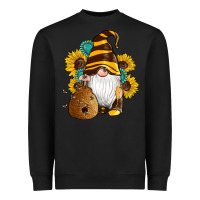 Black western bee gnomes beehive honey sunflowers gemstone Heavyweight Sweatshirt - Artiststas