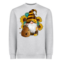 Heather Grey western bee gnomes beehive honey sunflowers gemstone Heavyweight Sweatshirt - Artiststas