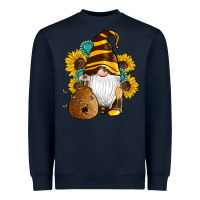 Navy western bee gnomes beehive honey sunflowers gemstone Heavyweight Sweatshirt - Artiststas