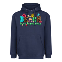 Navy beach is my happy place Heavyweight Hoodie - AdoDesignShop