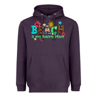 Plum beach is my happy place Heavyweight Hoodie - AdoDesignShop