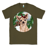 Army Green Chihuahua And Farm Classic Tee - RanaPortraitStore
