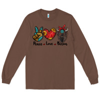 Chestnut peace love bison Long Sleeve Tee - RanaPortraitStore