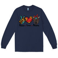 Navy peace love bison Long Sleeve Tee - RanaPortraitStore
