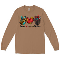 Toasted Coconut peace love bison Long Sleeve Tee - RanaPortraitStore