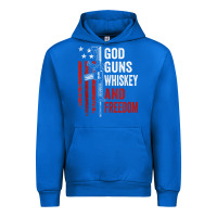 Cobalt God Guns Whiskey Freedom - Pro Gun American Flag Guns Arts Characters Urban Hoodie - maiPhamDesign