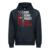 Navy God Guns Whiskey Freedom - Pro Gun American Flag Guns Arts Characters Urban Hoodie - maiPhamDesign