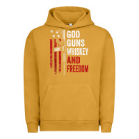 Pigment Peanut Butter God Guns Whiskey Freedom - Pro Gun American Flag Guns Arts Characters Urban Hoodie - maiPhamDesign