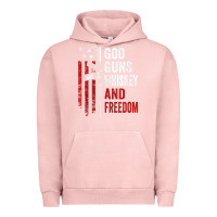 Pigment Salmon God Guns Whiskey Freedom - Pro Gun American Flag Guns Arts Characters Urban Hoodie - maiPhamDesign