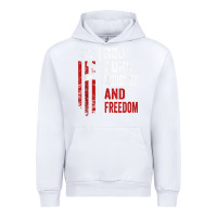 White God Guns Whiskey Freedom - Pro Gun American Flag Guns Arts Characters Urban Hoodie - maiPhamDesign