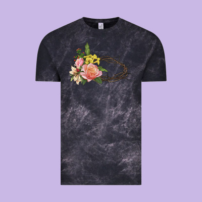 Crown Of Thorns Floral Easter Vintage Tee Designed By Cowgirlartshop