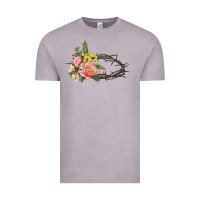 Vintage Zinc Crown of thorns floral Easter Vintage Tee - CowGirlArtShop