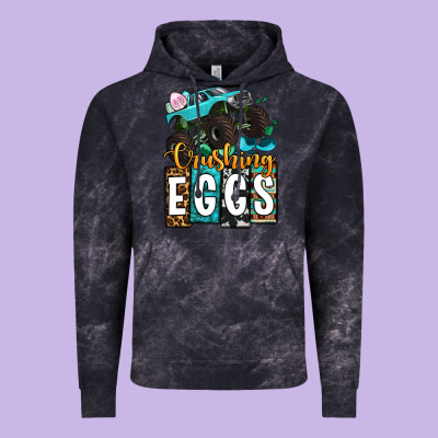 Easter Day Monster Truck Crushing Eggs Vintage Hoodie Designed By Oliviacreatesart
