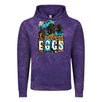 Cloud Purple Easter Day Monster truck crushing eggs Vintage Hoodie - OliviaCreatesArt