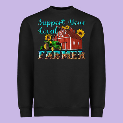 Western Support Your Local Farmer Heavyweight Sweatshirt Designed By Artiststas