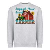 Heather Grey western support your local farmer Heavyweight Sweatshirt - Artiststas