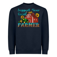 Navy western support your local farmer Heavyweight Sweatshirt - Artiststas